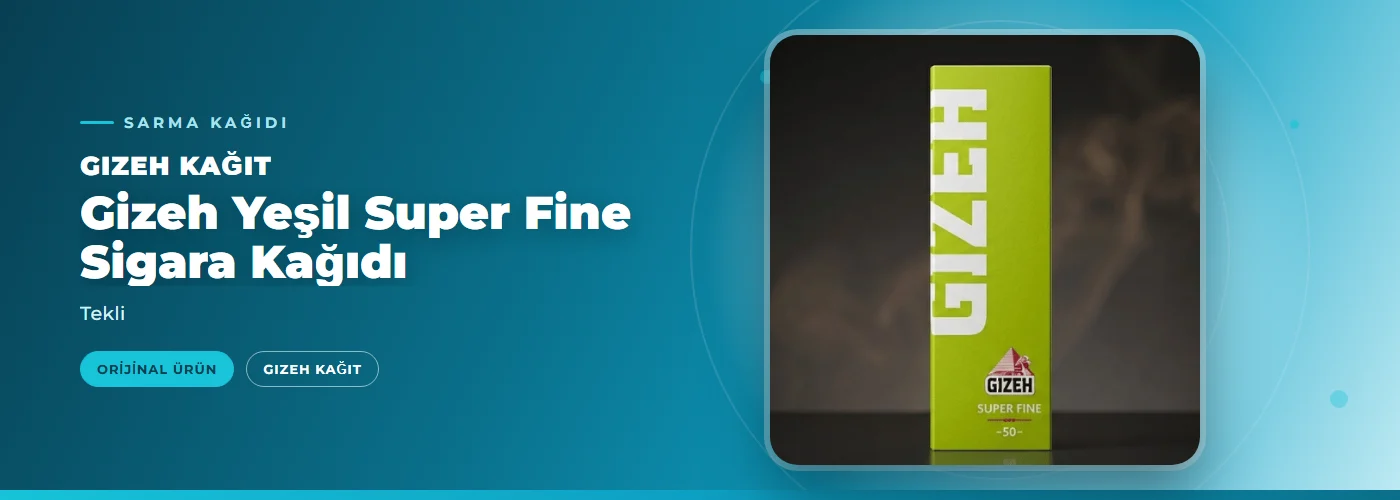 Gizeh Yeşil Super Fine Sigara Kağıdı – Tekli