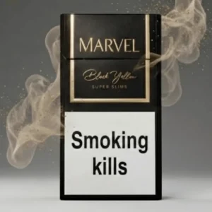 Marvel Black Yellow superslim sigara – Vanilya aromalı