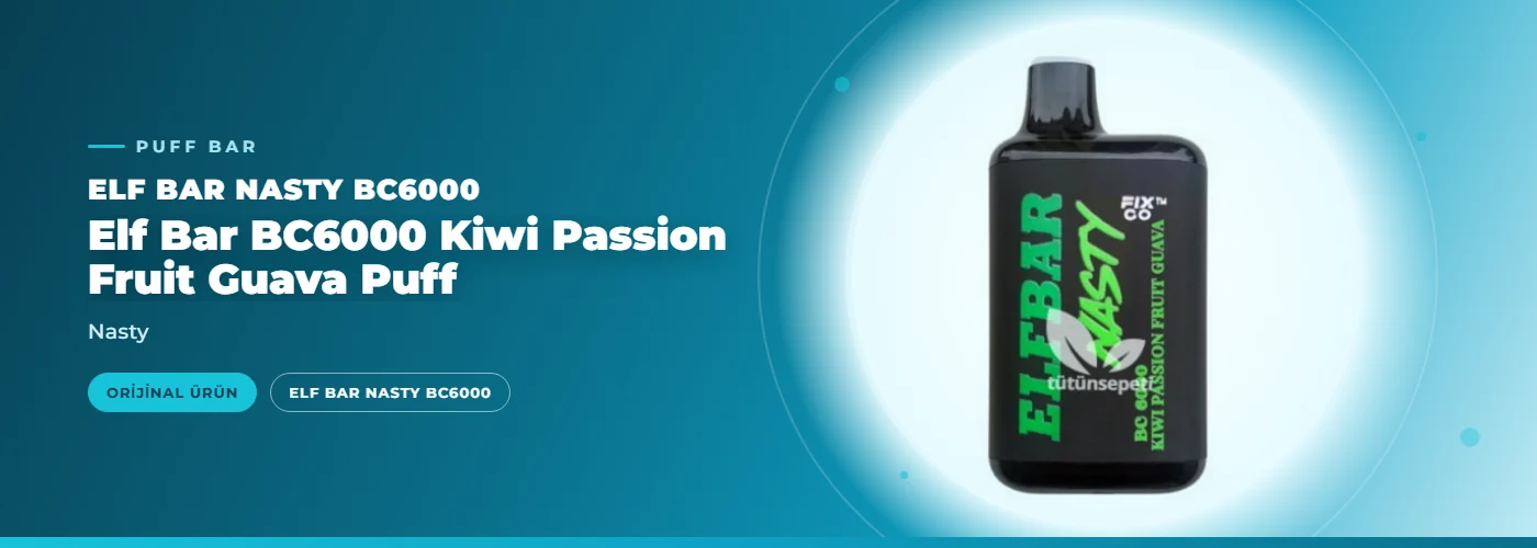 Elf Bar BC6000 Kiwi Passion Fruit Guava Puff – Nasty
