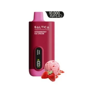 Saltica 10000 Strawberry Ice Cream Puff – Dijital ekranlı