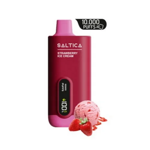 Saltica 10000 Strawberry Ice Cream Puff – Dijital ekranlı