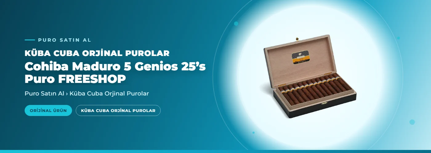 Cohiba Maduro 5 Genios 25’s Puro FREESHOP