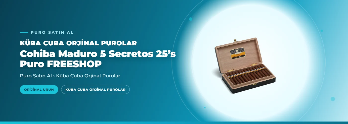 Cohiba Maduro 5 Secretos 25’s Puro FREESHOP
