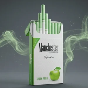 Manchester Green Apple Super Slim Sigara – Yeşil Elma Aromalı
