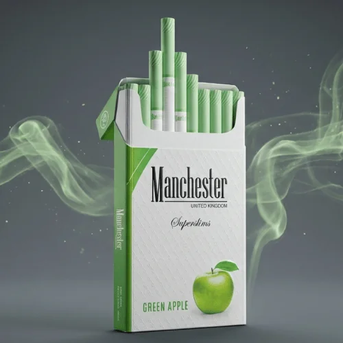 Manchester Green Apple Super Slim Sigara – Yeşil Elma Aromalı