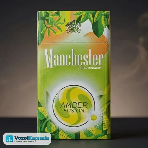 Manchester Amber Fusion  Superslim Sigara – Elma ve Nane Aromalı