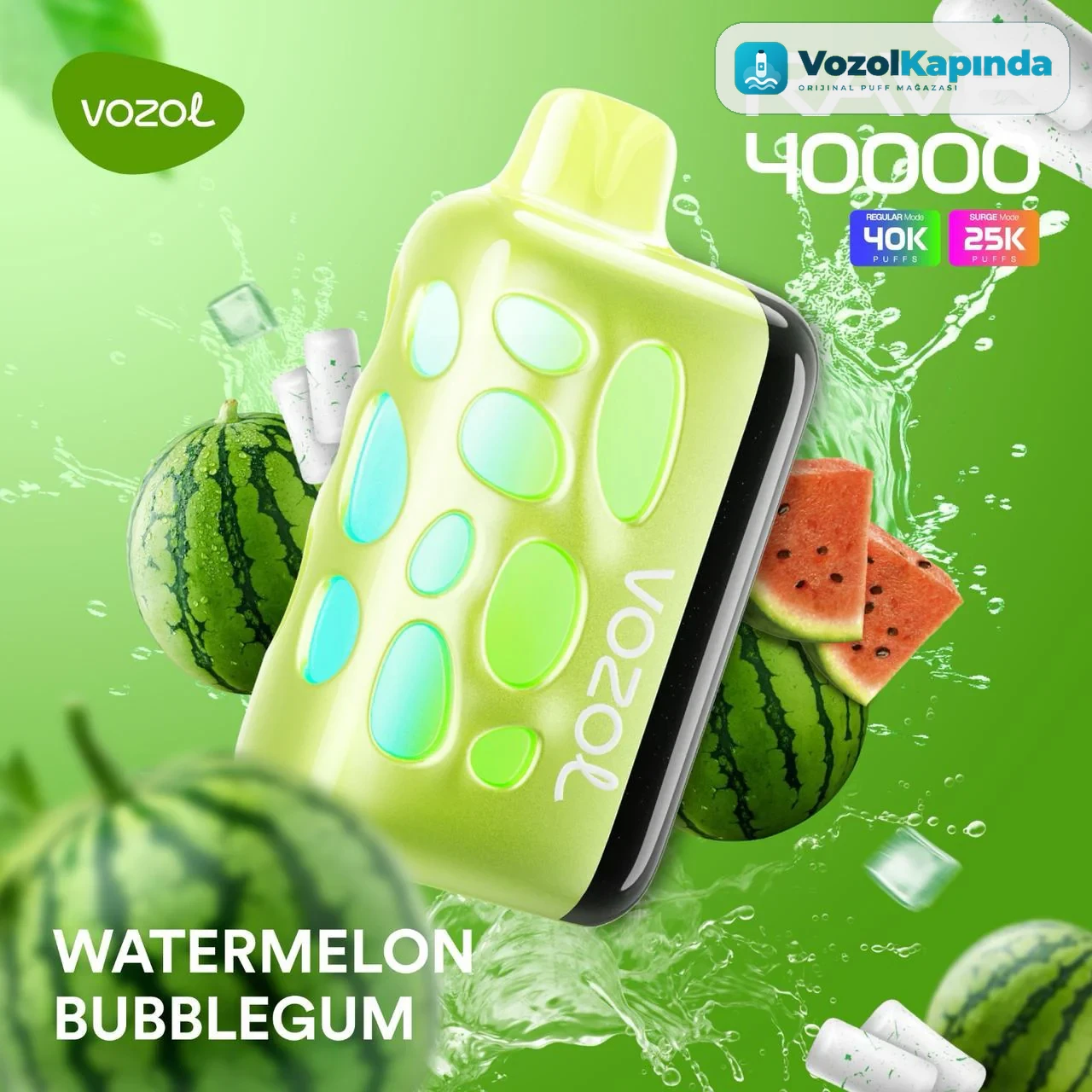 Vozol Rave 40000 Watermelon Bubblegum